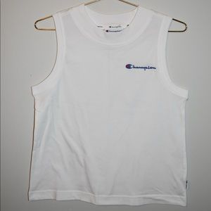 White Champion Tank Top